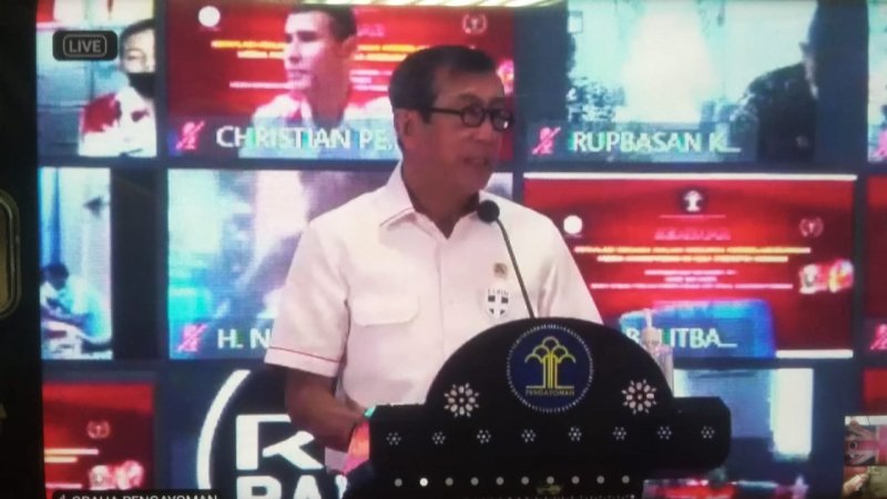 Hadapi Era Disrupsi Medsos, Yasonna Minta Pers Ikut Jaga Berita Berkualitas