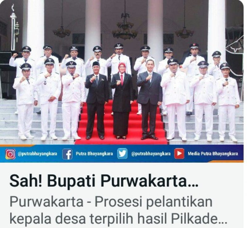 Bupati Purwakarta Lantik 170 Kades Terpilih Periode 2021/2027