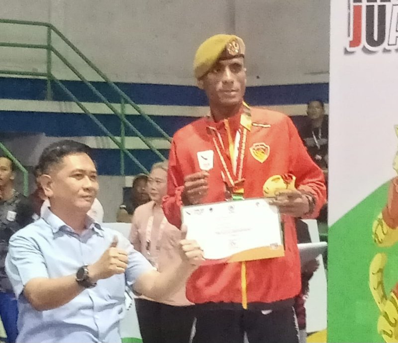 Pratu Daud Yonathan Prajurit Yon Arhanud 9/AWJ Sabet Medali Perak pada Cabor IBCA MMA PON XXI Aceh-Sumut