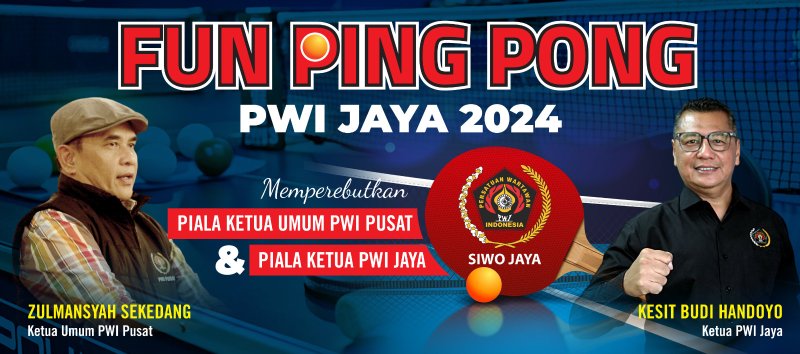 Anton Suseno Ramaikan Turnamen Tenis Meja Piala Ketum PWI Pusat Zulmansyah Sekedang