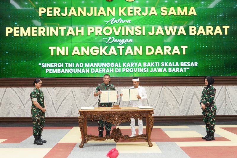 TNI AD dan Pemprov Jawa Barat Manunggal Membangun Infrastruktur Daerah