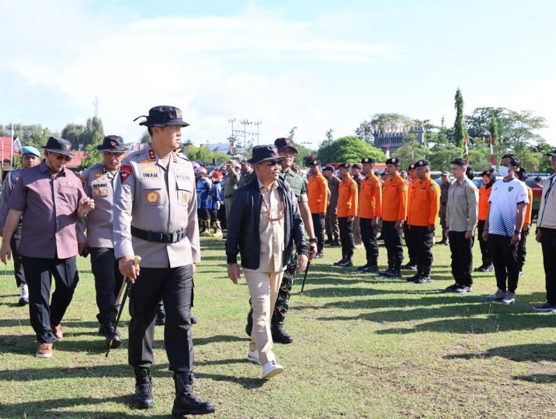 Polda Kalteng Gelar Apel Kesiapsiagaan Personel dan Sarpras Bersama TNI, Antisipasi Karhutla