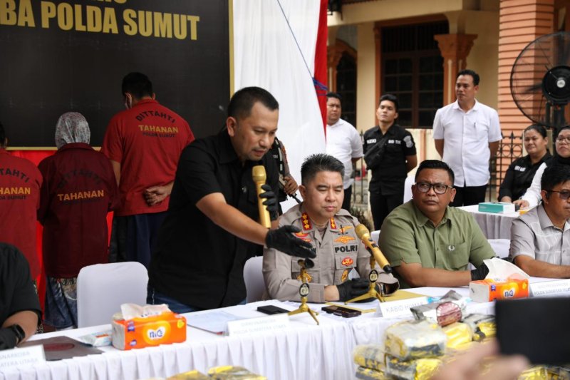 Polda Sumut Gagalkan Peredaran 100 Kg Sabu Dalam Bungkus Kopi, Empat Tersangka dan Dua DPO Terlibat