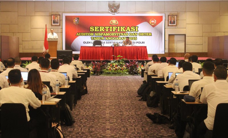 Baharkam Polri Gelar Sertifikasi Kompetensi Bagi Auditor SMP Obvitnas dan Obter Gelombang
