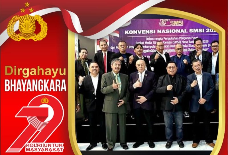 Forum Pemred Media Siber Indonesia Ucapkan Selamat Hari Bhayangkara ke-79