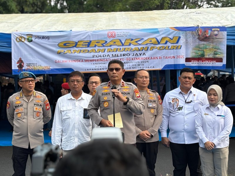 Wakapolda Metro Jaya Buka Gerakan Pangan Murah Jelang HUT ke-80 RI