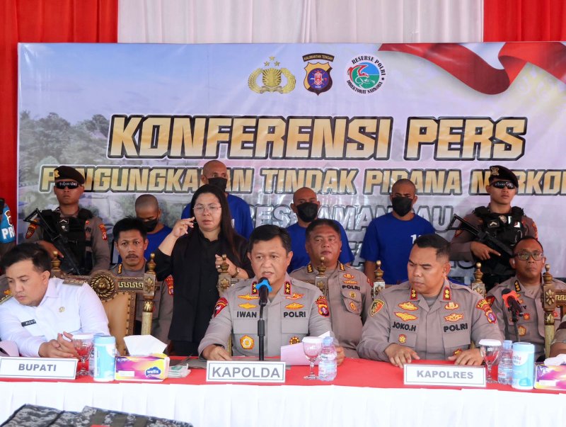 Polda Kalteng Gagalkan Penyelundupan 46,7 Kg Sabu, 885 Ribu Jiwa Terselamatkan