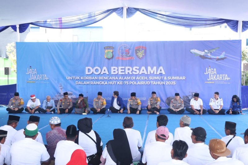 Polairud PMJ Gelar Doa Bersama untuk Korban Bencana Aceh, Sumut dan Sumbar